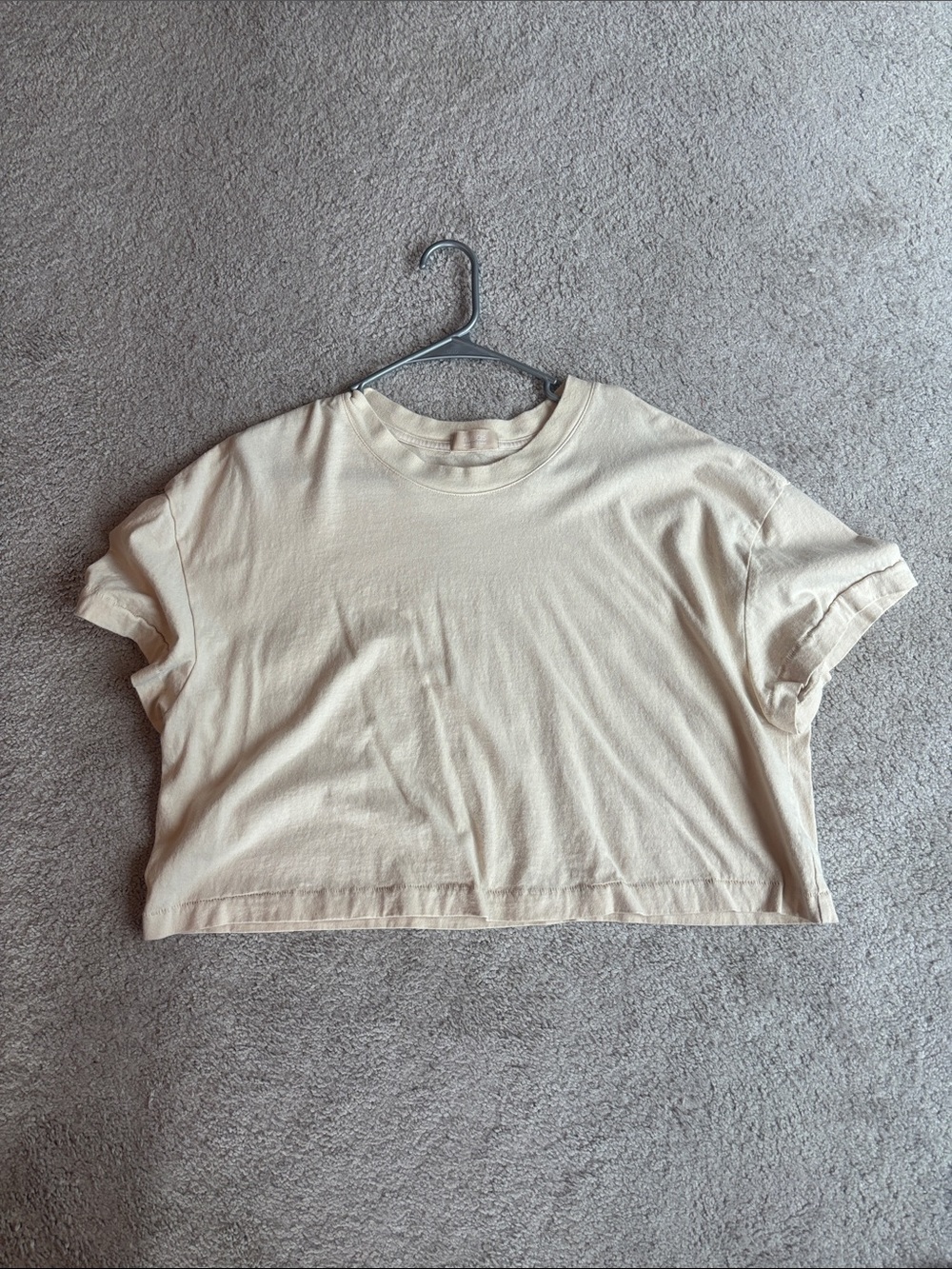 nuuds Cropped Crewneck Tee - Cream